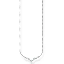 THOMAS SABO Kette mit Anhänger »Eiskristalle, KE2172-051-14-L45V«, mit Zirkonia (synth.) THOMAS SABO silberfarben-weiß 45