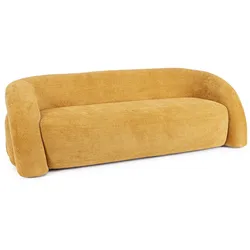 Sofa Clemence aus Stoff, Senf