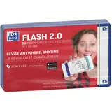 Oxford Karteikarten FLASH 2.0 DIN A7 weiß, blau blanko, 80 St.