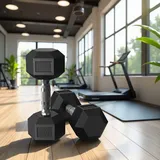 SONGMICS Hantelset, Hanteln 2er Set, Hexagon, Kurzhantel-Set, insgesamt 10/20 kg, für Workout, Fitnesstraining, Gewichtheben für Zuhause