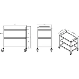 GastroHero Servier- und Transportwagen Basic 3