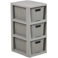 BranQ Regal mit 3 Körben 3x7L grau