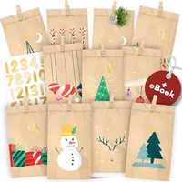 Amari ® Adventskalender zum Befüllen Snowman - 24 Papier