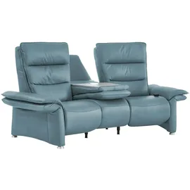 Hukla Sessel Corina Leder 202 x 112 x 103 cm Blau mit Relax-Funktion