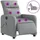 vidaXL Massagesessel Elektrisch Stoff 89,5 x 95,5 x 0 cm Hellgrau mit Vibrationsmassage