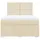 vidaXL Boxspringbett mit Matratze Creme 160x200 cm Stoff
