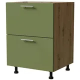 Feldmann-Küchen Unterschrank Brerra 60 x 50 x 82 cm Farngrün
