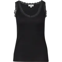 s.Oliver Geripptes Tanktop mit Spitze - schwarz - 36