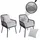 Proregal Gartenstuhl Aluminium grau 2er Set