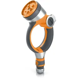Brandson Garten-Handbrause | Gartenpistole Gartenbrause | 7 Sprühprofile | Schieberegler | Pistolengriff mit Halteclip | 1-8 bar Wasserdruck