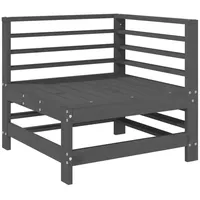 vidaXL Garten-ecksofa grau Holz Kiefer
