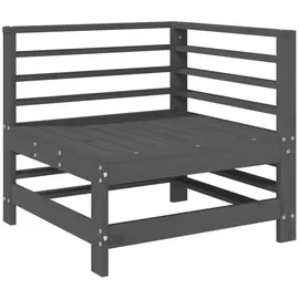 vidaXL Garten-ecksofa grau Holz Kiefer