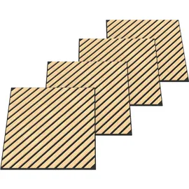 [neu.holz] Akustik-Wandpaneel Vang hell beige 16 St. 60 x 60 cm