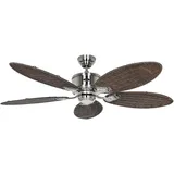 CasaFan Caribbean Dream Eco II Timer 137 cm Deckenventilator chrom/matt/rattan/antik