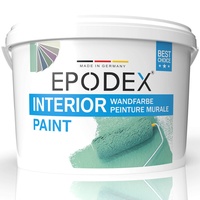 EPODEX® INTERIOR PAINT | Innenwandfarbe | Wandfarbe | 45 Trendfarben Polar Weiß Bunt Farbig | Spritzfrei Strapazierfähig Geruchsarm Hohe Deckkraft 3-53Kg