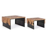 BIZZOTTO Couchtisch Grenada 2er-Set aus Teakholz
