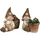 Formano Aussendekoration, Gartenfigur Wichtel mit Pflanztopf 2er Set