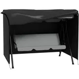 Abdeckung Für Gartenschaukel, Schutzhülle Für Hollywoodschaukel, Abdeckhaube, Wasserfest, 205 X 124 X 164 Cm, Schwarz