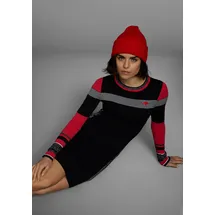 KangaROOS Strickkleid Gestreift Rot/Schwarz/Weiß 32