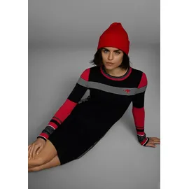 KangaROOS Strickkleid Gestreift Rot/Schwarz/Weiß 32