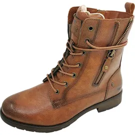 Mustang Damen Stiefelette modischer Boot-Stil 15M0052001, Größe:37 EU, Farbe:Braun - 37