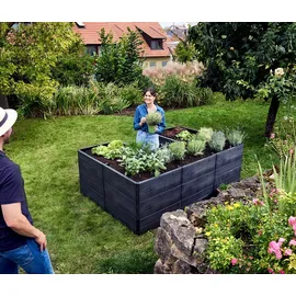 GARANTIA Ergo Quadro U L Wood 240 x 160 x 75 cm Braun