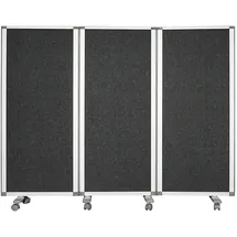 Karat Doppelseitige Trennwand Mobile und Faltbare Stellwand aus Filz 180 x 150 cm