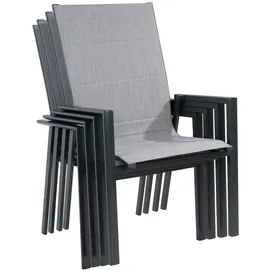 Outdoor Edge LIVORNO Gartenstuhl 75 x 70 x 107 cm grau/schwarz stapelbar