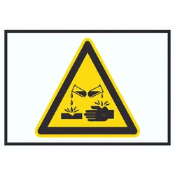 Vorsicht Ätzende Stoffe Symbol Schild A0 (841x1189mm)