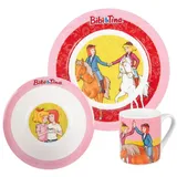 UNITED LABELS United Labels® Frühstücks-Geschirrset Bibi & Tina - Pferde, Set 3-tlg., 1 Personen, Porzellan rosa
