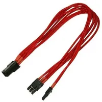 Nanoxia PCI-E 6 -> 6+2-Pin 30 cm, Roter Einzelsleeve