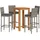 vidaXL Gartenbar-Set 5-tlg. Grau