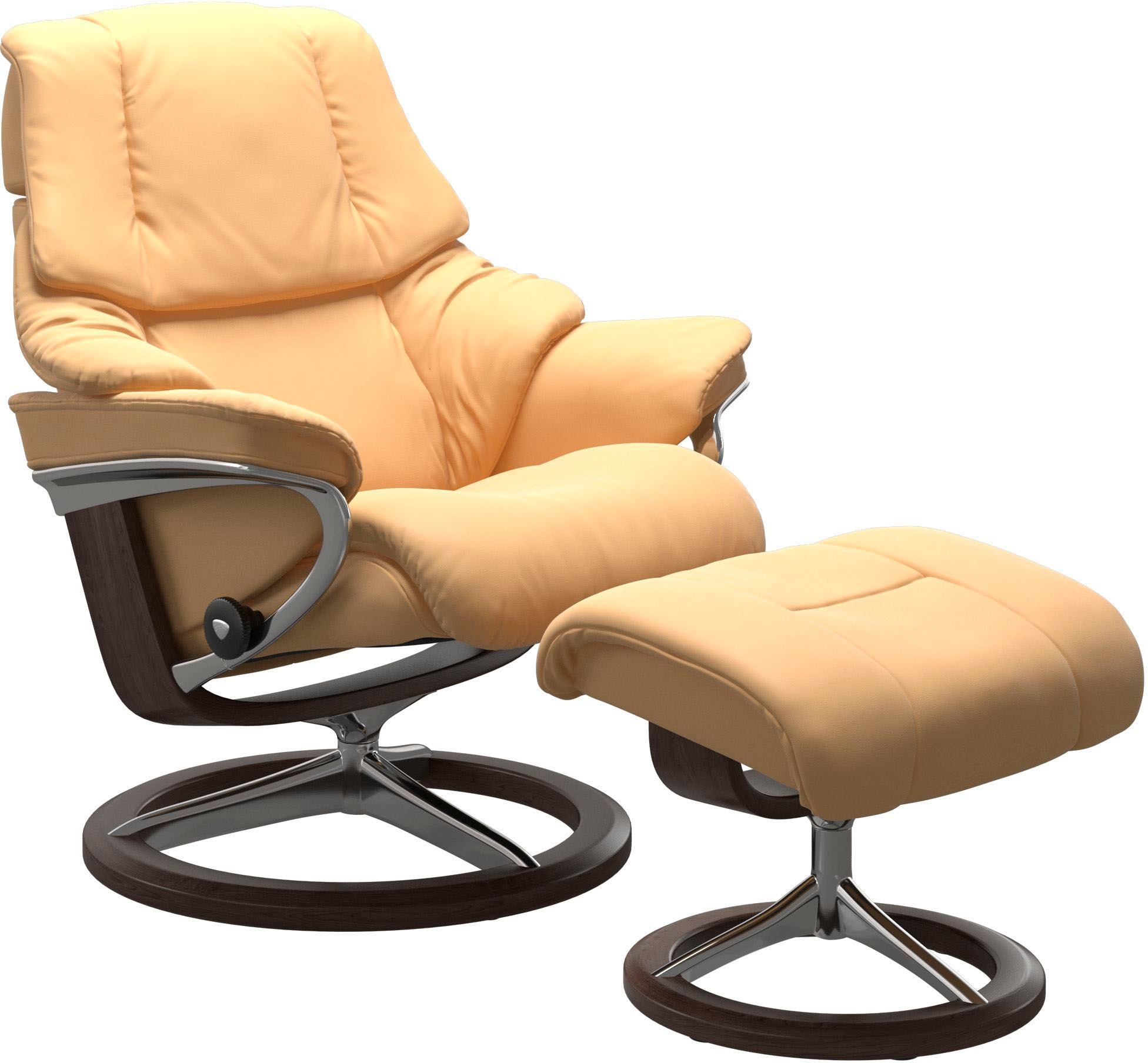 Relaxsessel STRESSLESS "Reno" Sessel Gr. Material Bezug, Material Gestell, Ausführung / Funktion, Maße, gelb (yellow) Lesesessel und Relaxsessel
