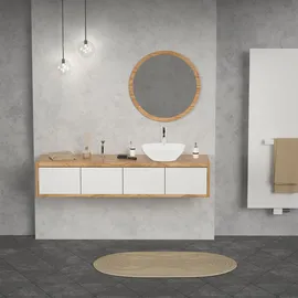 luxebath Aufsatzwaschbecken Oval 41 x 14,2 cm