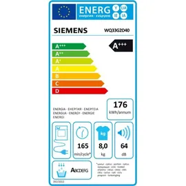 Siemens iQ500 WQ33G2D40 Wärmepumpentrockner (8 kg)