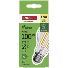 EMOS LED-Lampe A60, A CLASS E27 7,2 W 1521 lm, Warmweiß