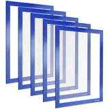 POPPSTAR Magnetrahmen A4 selbstklebend mit Magnetverschluss, blau, 5 Stück