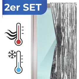 Maximex Sichtschutz 90 x 220 cm Silber 2 St.