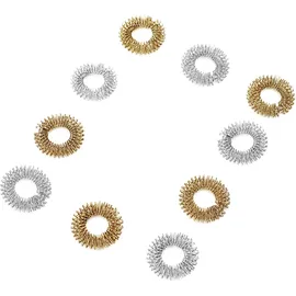 casativo Akupressurringe 10er Set Gold/Silber