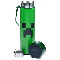 Puckator Minecraft Creeper wiederverwendbare isolierte Edelstahl Trinkflasche mit Digital