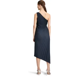 Vera Mont Abendkleid Glitzer-Look Blau 38