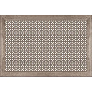 HEXIM Heizkörperverkleidung Susanna Lüftungsgitter, Landhausstil, hdf/mdf Holz foliert 90/120cm - Stella Kollektion: Eiche vintage) Frontblende - 90x60cm