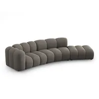 Micadoni Sofa Lupine, modular 5-Sitzer grau