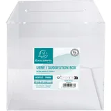 Exacompta 89058D Losbox/Einwurfbox 21x21x21cm extrem robust Urne UV-beständig transparent