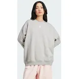 Adidas Essentials Long Oversized Sweatshirt - Medium Grey Heather - XL