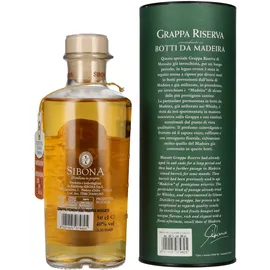 Sibona Grappa Riserva Botti da Madeira 40% vol. 0,5l) in Geschenkbox
