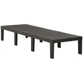 vidaXL Sonnenliege 195 x 65 x 0 cm Grau