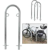 2x Fahrradanlehnbügel Fahrradständer 111,5x40cm Anlehnbügel Anlehnständer Poller Ständer Ø 49mm feuerverzinkt Fahrradständer Fahrrad Ständer Rad Baumschutzbügel Bike