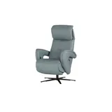 Hukla Relaxsessel Pierre Leder 75 x 115 x 87 cm Blau mit Relax-Funktion