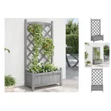 vidaXL Pflanzkübel mit Spalier 60 x 30 cm Grau